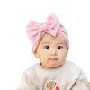 Bandeau de nylon doux Baby Brow Nylon de nylon fleur Imprimer Turban Bandeau de cheveux surdimensionné Bunny Bows HeadWrap Fille Tête Accessoires 0446