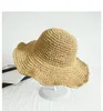 2021 여자를위한 한국 해변 모자 접이식 밀짚 모자 여름 외출 선 스크린 비니 휴일 샌들 모자 디자이너 보네트 소녀 gifts275d