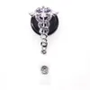 Whole Key Rings Rhinestone Nurse Medical Doctor Symbol Cossing With Two Wings ID Badge Reel320i