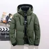 Hiver Chaud Hommes Veste Manteau Blanc Duvet de Canard Parka Épais Puffer Stand Épais Chapeau Haute Qualité Pardessus De Mode Vers Le Bas Veste Hommes 211204