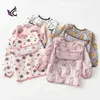 Yg Children's Waterproof Bib Long Sleeve Waterproof Cover Clothes 0-6 Year Old Infant Polyester Taff Full Body Eating Clothes 211117