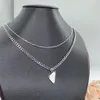 2021 Luxurys Verkauf Anhänger Halsketten Mode Für Mann Frau Invertiert Dreiecks Brief Designer Marke Schmuck Herren Damen Trendige Persönlichkeit Clavicle Kette