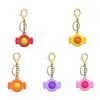 Dekomprimering fidget leksaker söt nyckelring sin mini bowknot blommor leksak djur charm trinket bil nyckelhållare halloween gåva