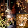 8 stks 6 / 8cm glazen kaarshouder opknoping theelicht globes terrarium bruiloft stick vaas home bar decor 211222