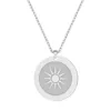 Colliers pendentifs Collier Sunburst Gold pour femmes Coucle Round Style Simple Bijoux en acier inoxydable Sun Choker Collier322F