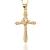 Pendentif Colliers Bijoux religieux Palm Cross Net Collier de tempérament rouge Chaîne de pull pour femme