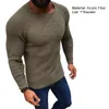 Мужские свитера мужчины Свитер Свитер с твердым цветом вязаный дышащий в воздухе для ежедневного износа