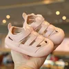 2021 Summer Style Baby Boys Girls Sandals for 0-2 Years Old Children's Leather Clogs Solid Color Toddler Shoes