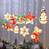 Kerstgang Gordijnlamp Xmas Cartoon Shape LED Kleurlampen Room Decoratie8556293