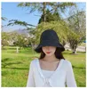 قبعات واسعة الحافة Visrover 3 Colorway Paper Bucket Hat Clotful Cap Hip Hop for Women Summer Lace Beach Sun Fishman Gift Elob22