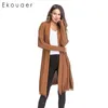 Damenpullover Ekouaer Frauen Strickjacke Herbst Frühling Quaste Pullover Schalkragen Casual Langarm Elegante Strickjacken Stricken