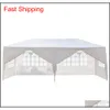 10x20ft Outdoor -Terrasse Hochzeitszelt 6 Fenster Wände Reißverschluss Tür Banach Party Hochleistungssteuer 3x6m wasserdichte Pavillon KXW Haarklippersshop28455492