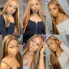 Highlight Wigs Lace Front Human Hair Ombre Straight 28 30 Inch Wig Brazilian 13x1 Hd Full Frontal Honey Blonde Lace Front Wigs8606776