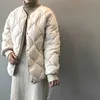 Winter Warme Outwear Frauen Diamant Baumwolle Gepolsterte Lose Parka Übergroßen Mäntel Jacke 210531