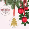 DHL 3 pouces Transparent cercle clair étiquette de noël bricolage blanc rond acrylique arbre de noël ornements pendentif FY3471 1019