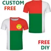 Męskie koszulki Madagaskar DIY T Shirt Custom Mad Christine Bull Animal Color Blocking Tshirts Summer Clothing312W