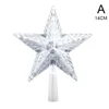 Decorazioni natalizie Star Tree Topper Led Top Fiocco di neve Ornamento natalizio Decor Hanging Xmas Party T4t5