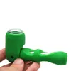 Pipe à fumer en Silicone de conception Simple avec des tuyaux de tabac de bol en verre VS pour la fumée portable nouveautés