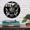 Strażak Vinyl Rekord Zegar ścienny Nowoczesny Design Fire Walka Home Decor Quartz Igła Watch Fire Dept Firemen Prezent X0705