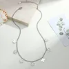 Chains Stainless Steel Necklace Clover Pendant Statement For Women Jewelry