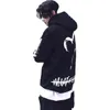 힙합 후드 스웨트 셔츠 남성 여성 사랑 하트 프린트 헤드웨어 Hoody Hiphop Hoodies 스웨터 미국 크기 S-XL 201114