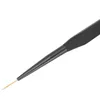 Nagelkonstutrustning nagelborstmålning penna tjock fin linje foder fiber ull icke-halkhartshandtag manikyr verktyg accessoires prud22