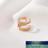 Kristall-Ohrringe, koreanische Doppelschicht-Clip-Ohrringe für Frauen, Zirkon-Ohrring ohne Loch, Schmuck, gefälschter Ohrring, einzelner Ohrclip, Fabrikpreis, Experten-Design, Qualität