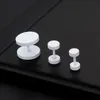 Branco Aço Inoxidável Barbell Brinco Pintura Pulverização Dumbbell Ear Stud Body Piercing Jóias Para Homens e Mulheres