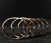 Titanium Bangle Bracelet For Fashion Wedding Bangles Rose Gold Thanksgiving Day Bracelets 4 CZ with box size 152225667847387