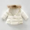 Casacos meninos e meninas crianças casacos de inverno casacos para crianças jaquetas do bebê crianças outwear crianças 3 cores 1-6t bebê quente vendido.
