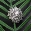 Pins broszki 1pcs Celt Pagan Wiccan Mystic Green Man Sun twarz broszka retro vintage biżuteria dla mężczyzn Women SeaU22