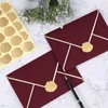 Gift Wrap -300Pcs Gold Embossed Wax Seal Looking Heart Envelope Seals For Wedding Invitations / Greeting Cards, Self-Adhesive