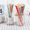 Colorful Dot Paper Straw Biodegradable Fruit Juice Beverages Eco-friendly Straws Wedding Children Birthday Party Decoration BH4846 TYJ