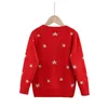 Зимние свитера для девочек Star Sweater Knitwear Children Clothing 211201