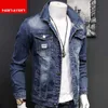 Commercio all'ingrosso 2021 Casual street Giacca di jeans da uomo Primavera e autunno Studente da uomo Slim Handsome lavaggio giacca ricamata 3D X0621