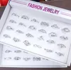 패션 실버 액세서리 화이트 지르콘 라인 석 다양한 여성 반지 도매 프로모션 가격 100pcs / lot