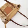 Moda Una spalla Borsa tessuta portatile Tempo libero Tutte le partite Marea Borse in rattan Borse per la spesa per ragazze Plain Numb Letter Zipper Soft Baguette 5656