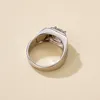 クラスの2.0ct Mossanite 18Kソリッドリアル本当のホワイトゴールドの結婚指輪プロポーザルバンド男性グルモ夫のダイヤモンドテストが通過しました