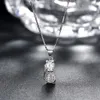 ZEMIOR 925 Sterling Silver Necklaces For Women Cat Shape Animal Pendant Necklace Round Shining CZ Fine Jewelry Gift Q0531