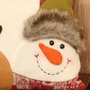 Christmas Snowman Three Cartoon Images Combination Christmas Child Gift Xmas Home Sofa Bedding Decoration 35x35cm 201009