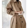 Frauen Graben Mäntel 2022 Herbst Frauen Mantel Mit Gürtel Kleidung Khaki Feminino Harajuku Mujer Lange Femme