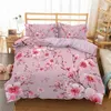 Bedding Set Modern Home Quilt Duvet Cover Sets Flowers Printed 2/3pcs Bedroom Decorations Bedclothes