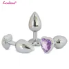 Grote maat Hart Anale Plug Seksspeeltjes Rvs Smooth Steel Butt Plug Crystal Sieraden Trainer Voor Volwassen Vrouwen / Man Anale Dildo