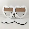 빈 승화 열 전달 사랑 심장 모양 목조 개인화 된 DIY 열 인쇄 테이블 책상 벽 장식 발렌타인 선물 RRB12504