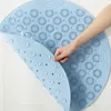 55CM Non-slip Round Bathroom Mat Silicone Safety Shower Massage Pad Bathroom Carpet Floor Drainage Suction Cup Bath Rug 210724