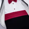 Newborn Baby Tuxedo set pagliaccetti set di abbigliamento per ragazzi diserbo compleanno abiti da festa formale vestito in cotone manica lunga costume 210226