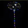 Decoración de fiesta LED Bobo Globo con 31.5 pulgadas Stick 3 metro String Balloon Light Christmas Halloween Boda Cumpleaños XG0061