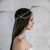 Clip per capelli Barrette Elegante Nappa lunga Rinestone Gioielli da sposa Coperto di matrimonio per donne Accessori per la testa cristallina