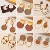 Nouveau coréen déclaration boucles d'oreilles pour les femmes marron arcylique géométrique balancent goutte or boucle d'oreille Brincos 2020 tendance mode bijoux cadeaux Q0709