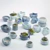 Blue Ocean Series mięsiste doniczki wazon europejski styl skorupa rybna kształt ceramiczny bonsai roślin doniczki sukulenty sadzarka do pulpitu 220211